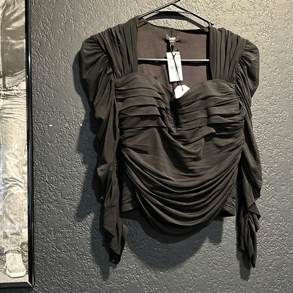 Sweetheart Longsleeve mesh Top